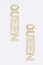 Load image into Gallery viewer, Queen-earrings/boss
