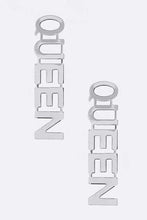 Load image into Gallery viewer, Queen-earrings/boss

